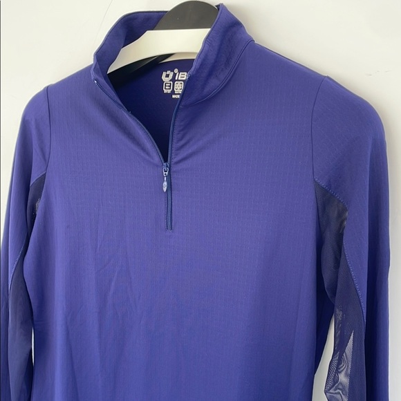 IBKÜL 1/4 Zip Pullover Athletic Quick Dry Top Mesh Sleeves UPF 50 in Blue XS - Picture 3 of 17